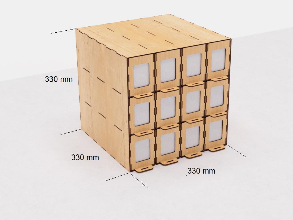 Laser Cut Card Box SVG | MTG Organizer Template | Trading Card Storage ...