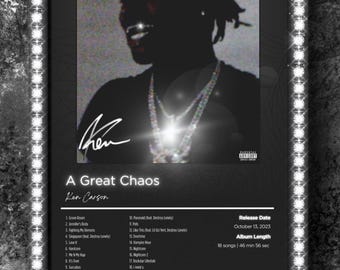 Ken Carson 'more Chaos' Album Cover Poster - Etsy