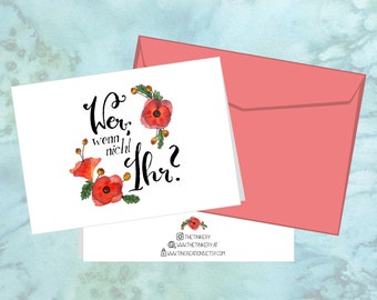 Wedding Card with Poppies