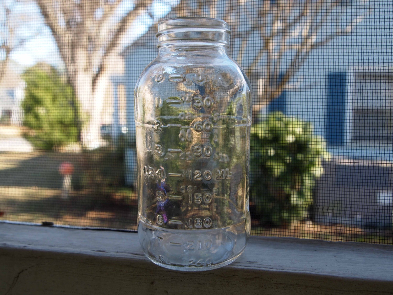 Vintage Glass Bottle Measuring Measurements Ounces Thick Clear Etsy