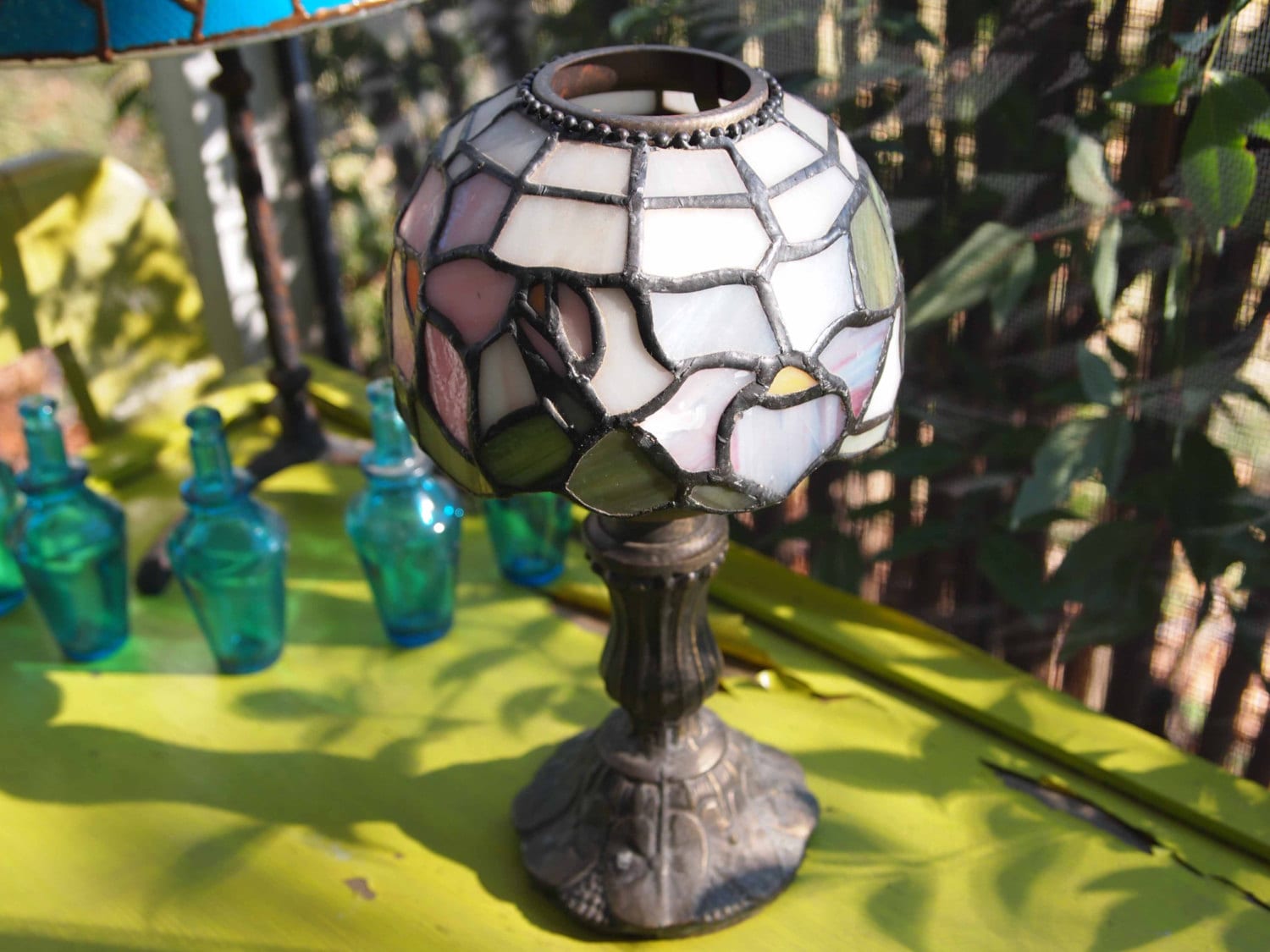 Candle Holder Tiffany Tiffany Style Candle Holder Tiffany Etsy