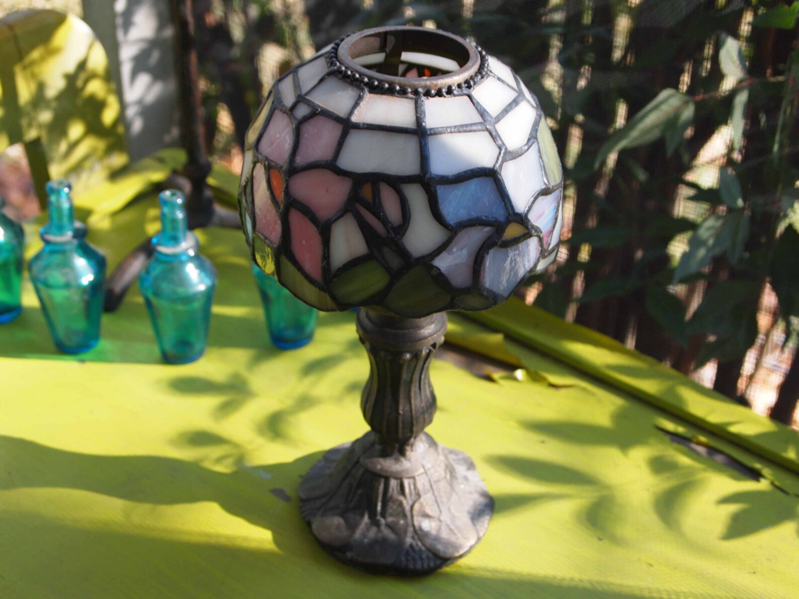 Candle Holder Tiffany Tiffany Style Candle Holder Tiffany Etsy