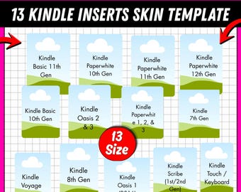 kindle inserts template Bundle | kindle paperwhite case 11th 12th Gen editable file