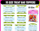 Editable Treat Bag Toppers Template Bundles  – Customizable Party Topper