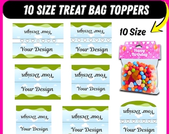 Paquetes de plantillas editables para adornos de bolsas de regalo: adornos personalizables para fiestas