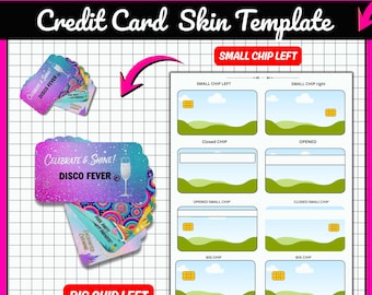 Plantilla editable para diseño de tarjetas de crédito / Superposición de diseño de Canva para tarjetas bancarias