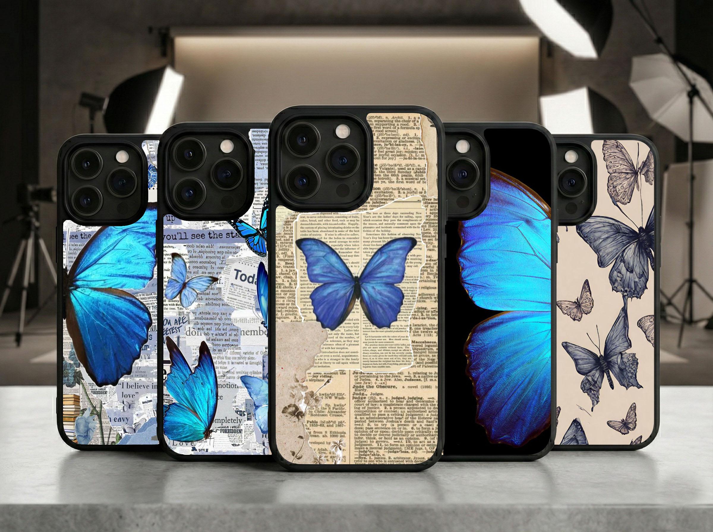 Blue Butterfly Phone Case - Etsy