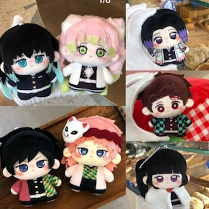 KNY 10cm Flower Plush Doll, Mitsuri Muichiro Tanjiro Giyu Shinobu, Anime Mini Plushie, Handmade KNY Fan Gift, Cute Cotton Doll