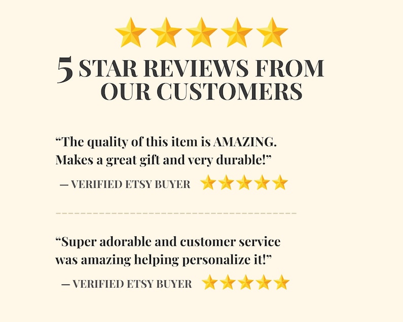 5 star reviews from our customers