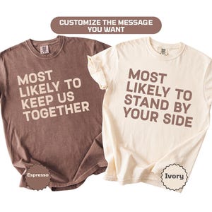 Stödjande par-tröjor som sannolikt håller oss samman, står vid din sida, matchande set, alla hjärtans dag-present till partner, årsdag-t-shirts