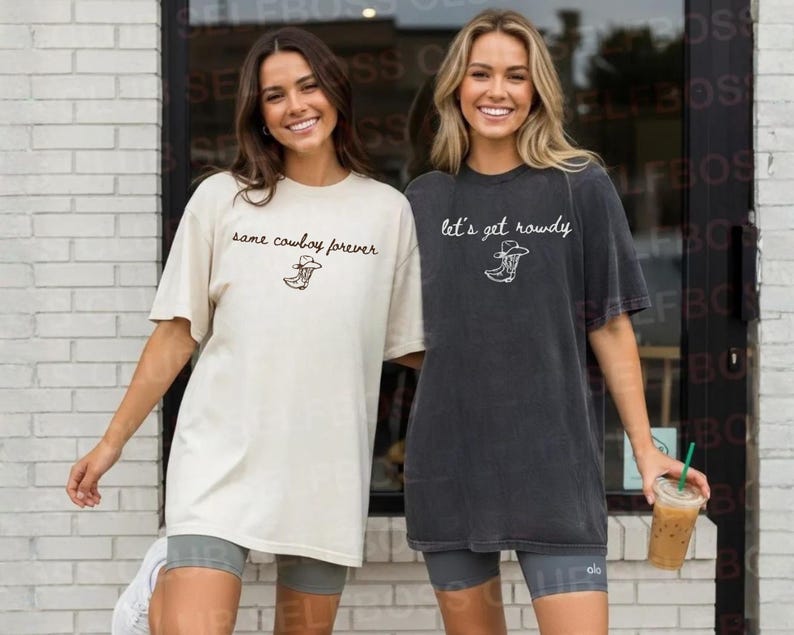Same Cowboy Forever Bachelorette Shirts Lets Get Rowdy Bride And Bridesmaids Matching Western Bach Party Nashville Cowgirl Outfits image 5