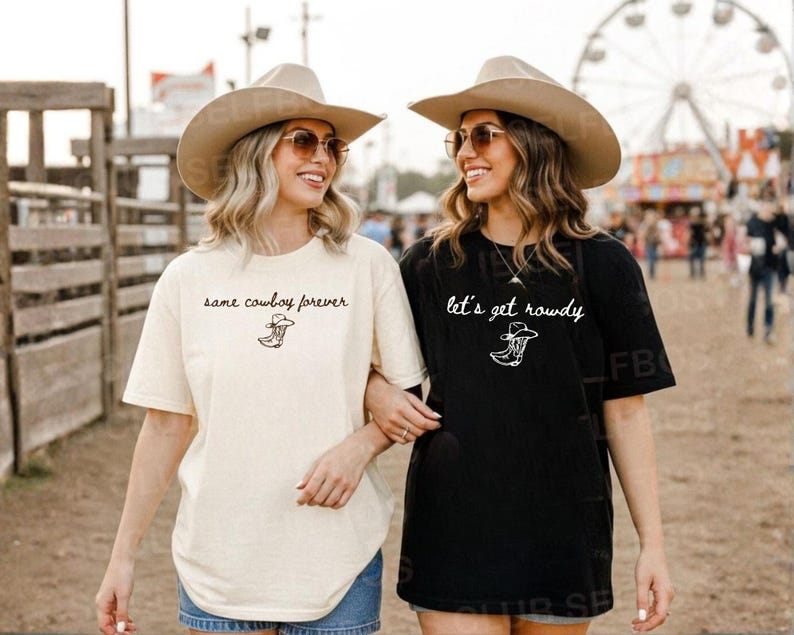 Same Cowboy Forever Bachelorette Shirts Lets Get Rowdy Bride And Bridesmaids Matching Western Bach Party Nashville Cowgirl Outfits image 3