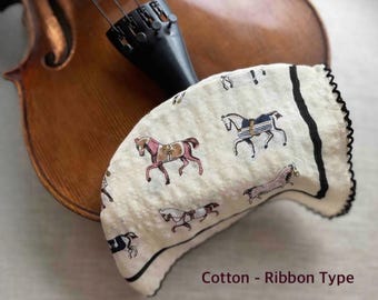 Cotton Violin Chinrest Cover | Compact / Ribbon | 3/4-4/4 Violin & Viola | DIDIM