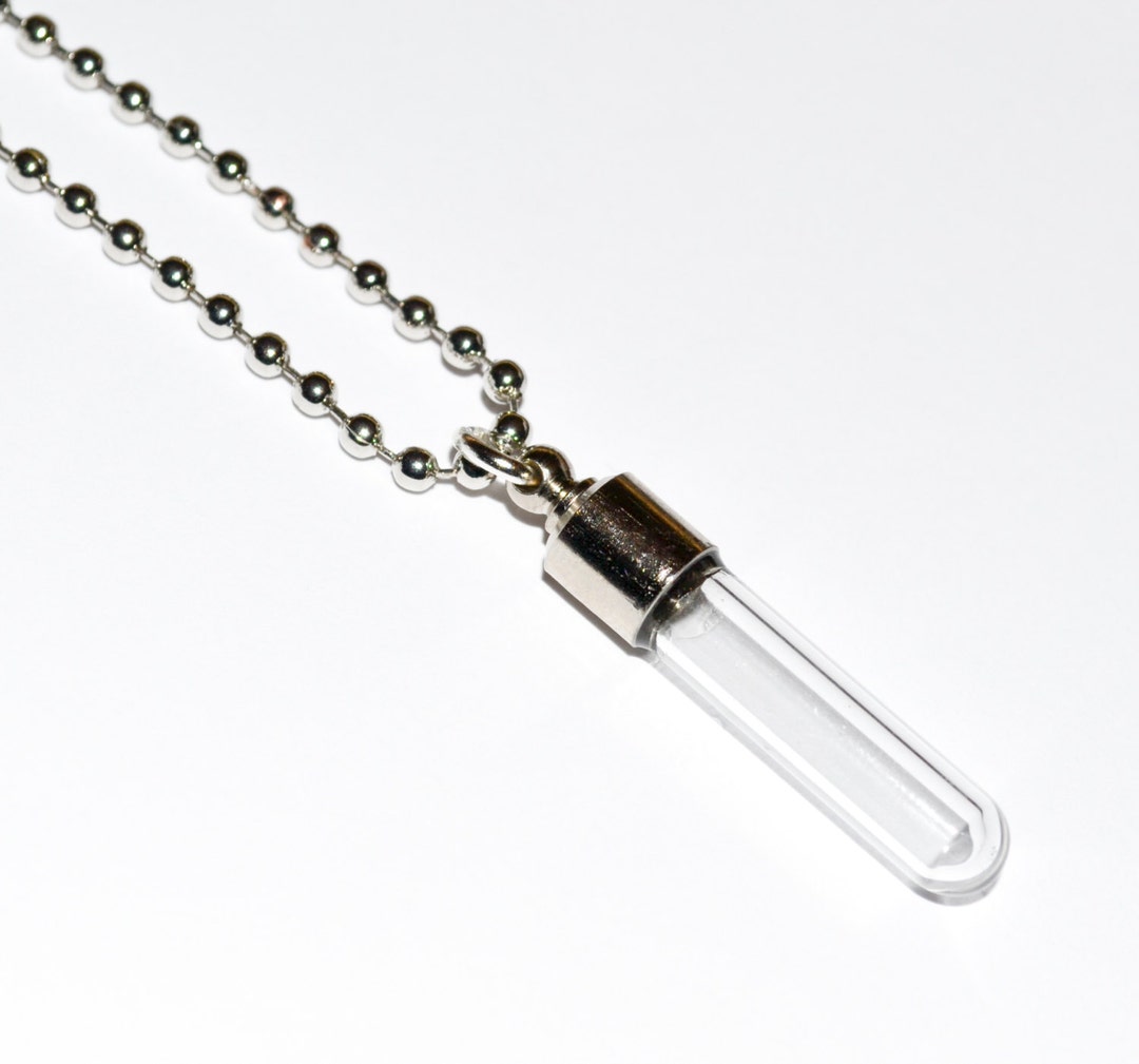 Stash Necklace Personal Necklace Memorial Pendant DIY Vial pic