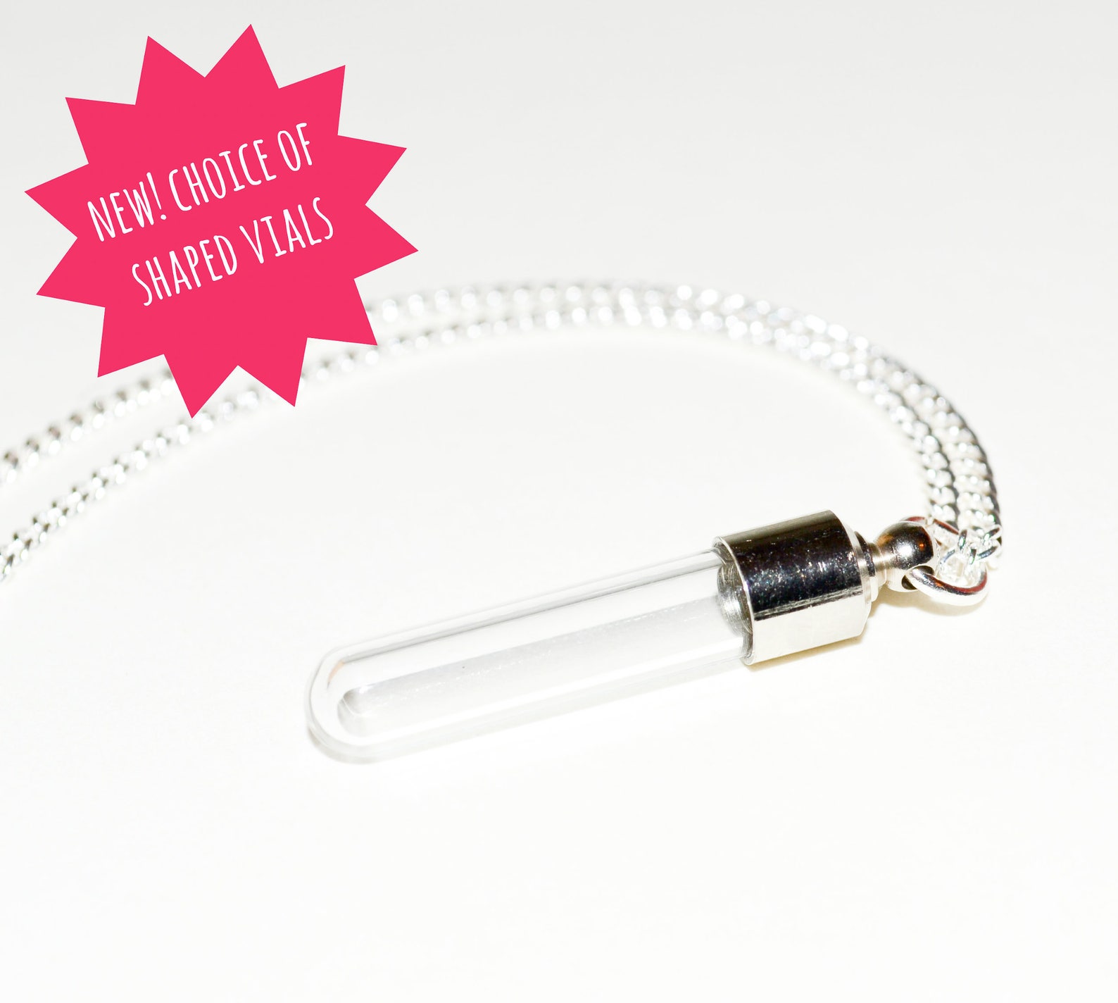 Empty Vial Necklace Fill Your Own Test Tube Necklace Screw Etsy