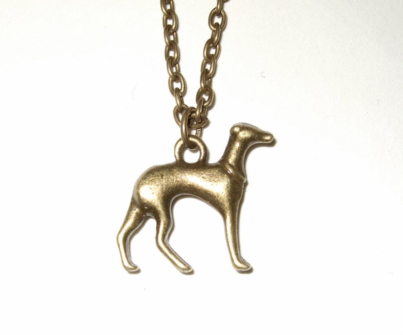 Greyhound Necklace Dog Jewelry Greyhound Charm Small Dog Etsy
