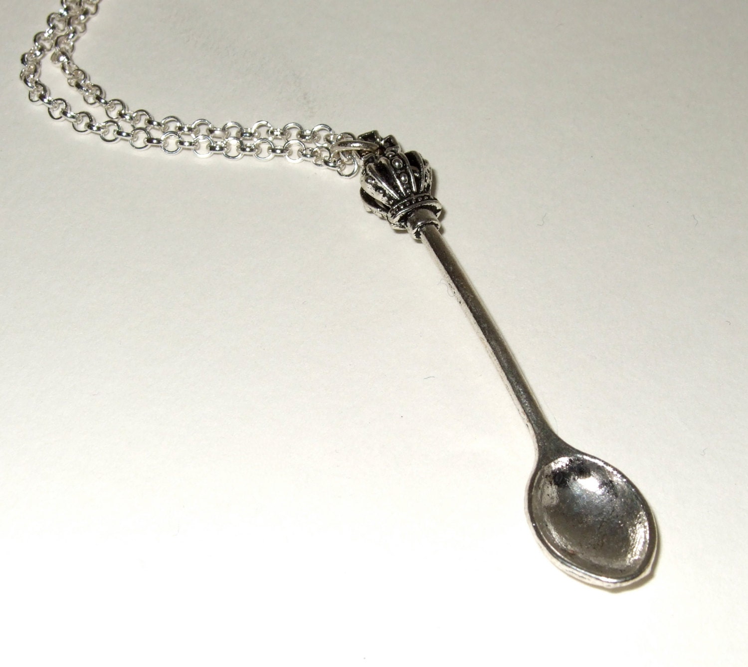 Spoon Necklace Silver Plated Spoon Simple Necklace Spoon Etsy UK
