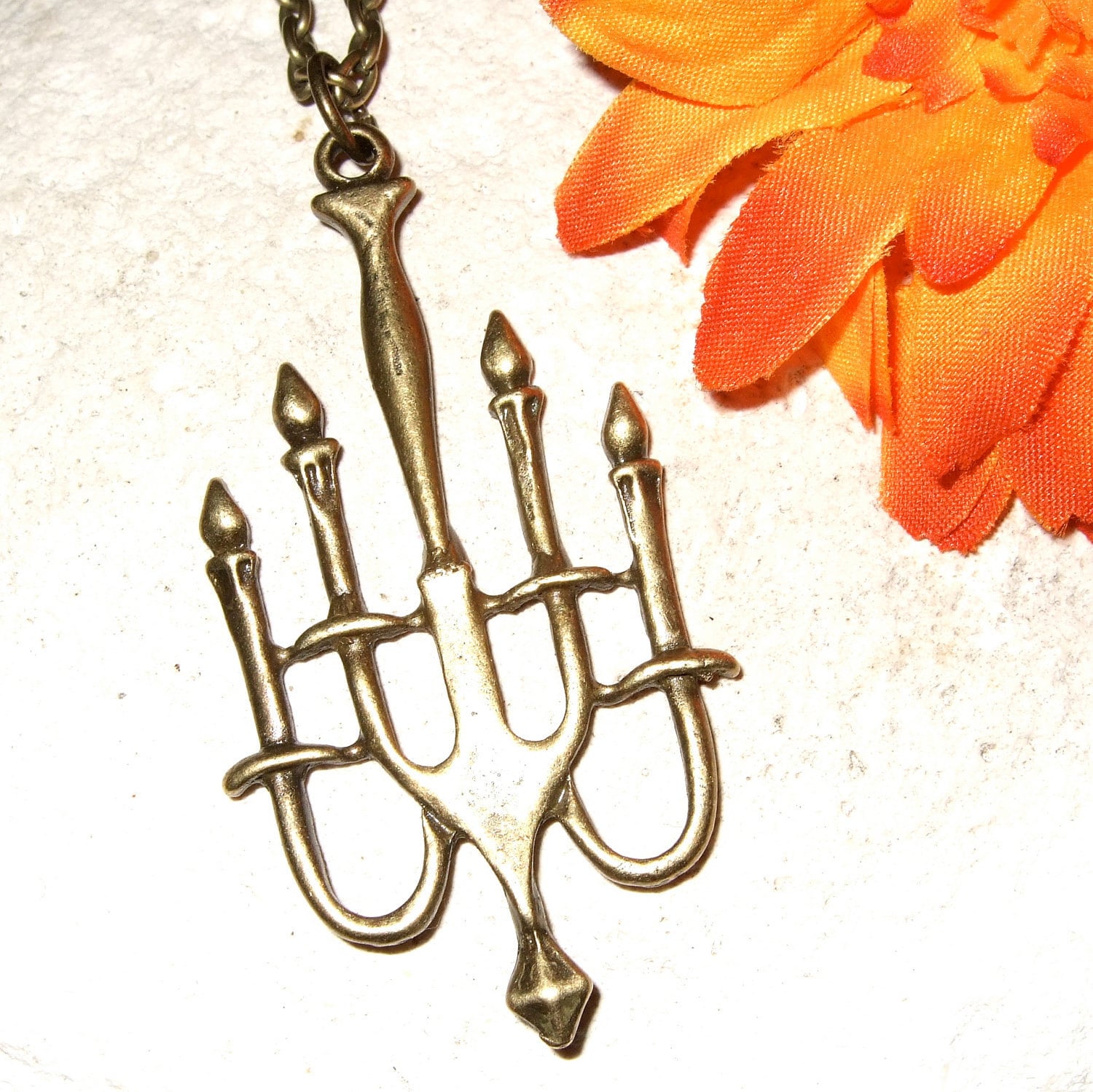 Candlestick Necklace Candle Pendant Quirky Charm Jewelry Etsy