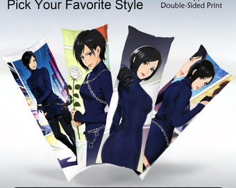 Anime Body Pillow Cover, Blue Outfit Girl Dakimakura, Double-Sided Print Pillowcase