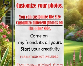 Custom Garden Flags with Your Photo Logo or Text Personalized Yard Flags Flag Banner Garden Decor Outdoor Sign Outdoor Sign