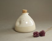 Olive oil dispenser. Handmade ceramic vinagar bottle. Small cooking oil cruet. 30th anniversary gift for parent. Greek salad dressing cruet.
