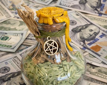 Vaso magico per il denaro – Bicchiere rituale per prosperità, denaro e successo – Rituale spirituale di manifestazione per abbondanza e flusso finanziario