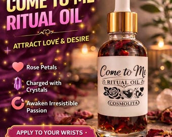 Liebe anziehen Ritualöl – Liebe anziehen, Sehnsucht verstärken und emotionale Verbindung stärken, Come to Me Öl für Beziehung und Dating