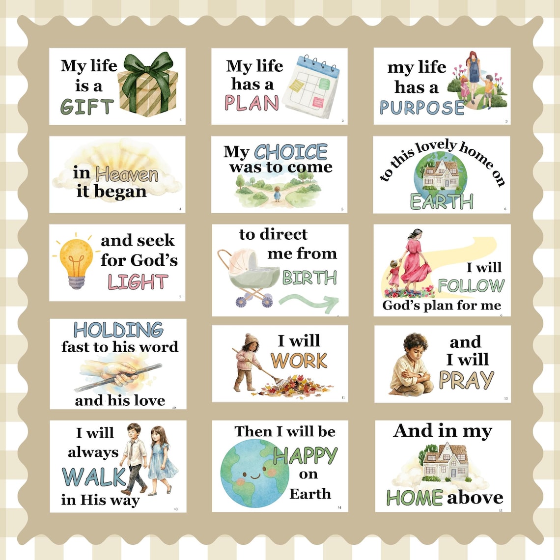 I Will Follow God's Plan Printable Flipchart for LDS Singing Time ...