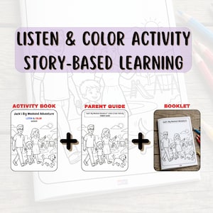 Story-Based Listen and Color Activity Pages, Preschool Sequencing Worksheets (PDF Download)