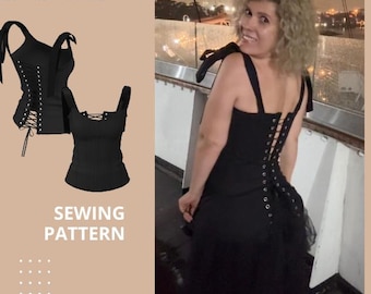Snatched corset- long sewing PDF pattern