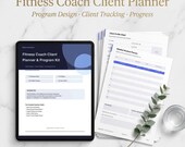 Fitness Coach Client Planner PDF | Personal Trainer Client Tracker | Workout Program Planner | Client Progress Tracker | Coaching Business