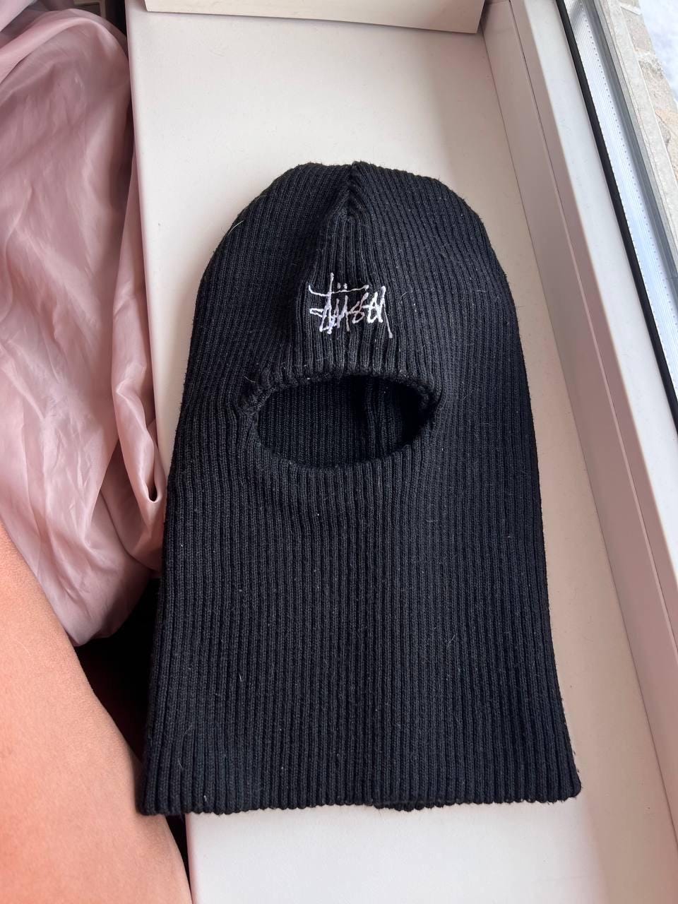 00s old stussy logo knit cap white STUSSY ステューシー 90s 00s