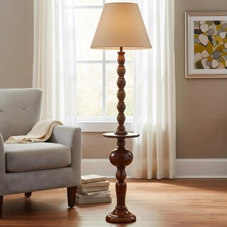 Bassagoda, Lampada Da Terra In Legno/tessuto Nei Colori