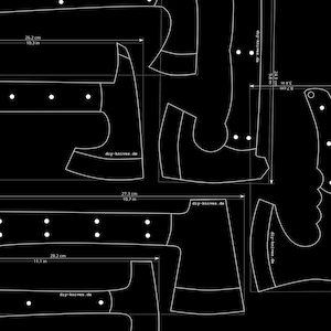 6 Axe/Hatchet Templates Knifemaker Stencils Vector Graphics PDF & DXF