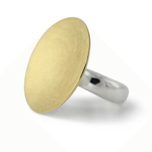 Silver ring Solaro, 18ct gold plated