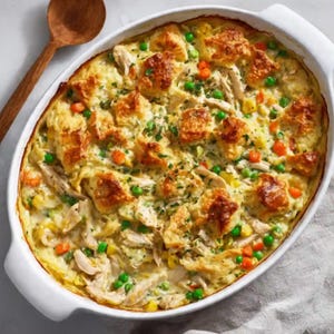 Cremiger Hähnchen Pot Pie Auflauf Rezept PDF | Hausmannskost | Sofort Download