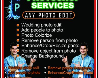 Professional Photoshop Photo Editing Services (Digital Download)