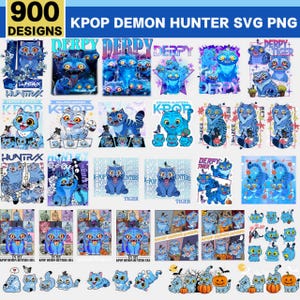 Paquete de 2000 imágenes PNG de Cazadores de Demonios del Kpop, diseño de camiseta SVG de Kpop, bandas de chicas de Saja Boys, arte de fans de Kpop de Saja Boys, cena de chicas PNG, arte de fans de Huntrix