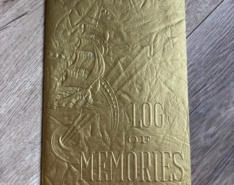 Very Unique Vintage Scrapbook  titled &quot;Log of Memories&quot; UNUSED