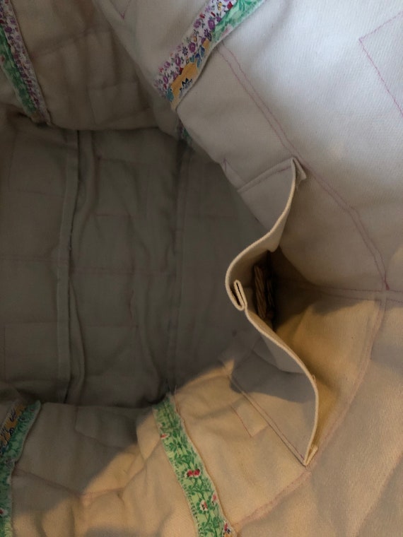 Patchwork Vintage quilt squares overnight bag - image 6