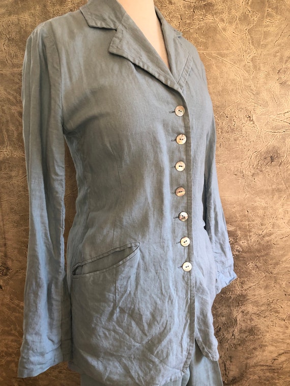 French connection linen suit hot sale