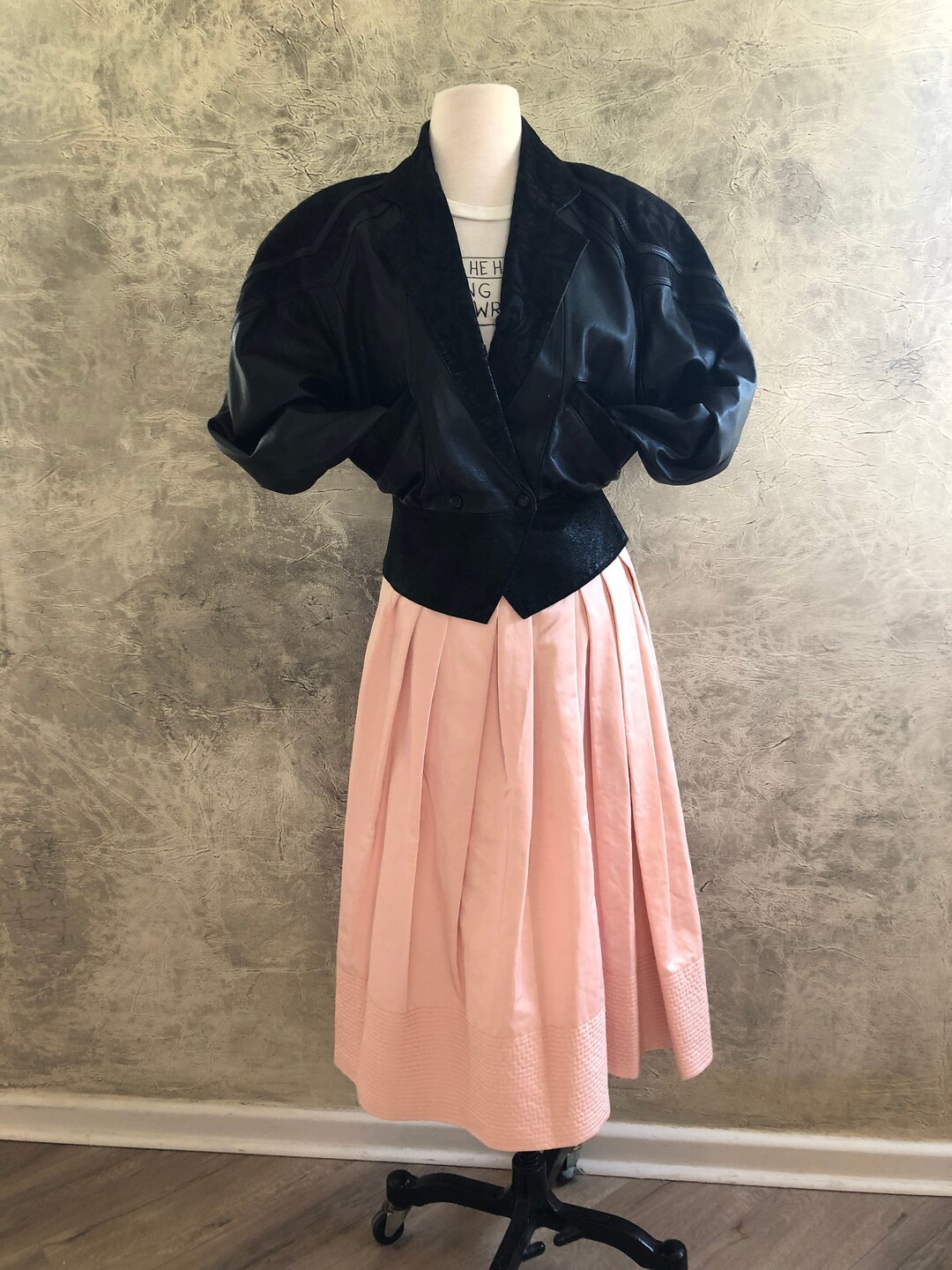 Standout Vintage 1980's Leather and Embossed Suede Jacket Etsy