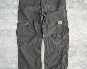 Pantaloni Cargo Carhartt WiP Grigi Taglia 30 Vintage