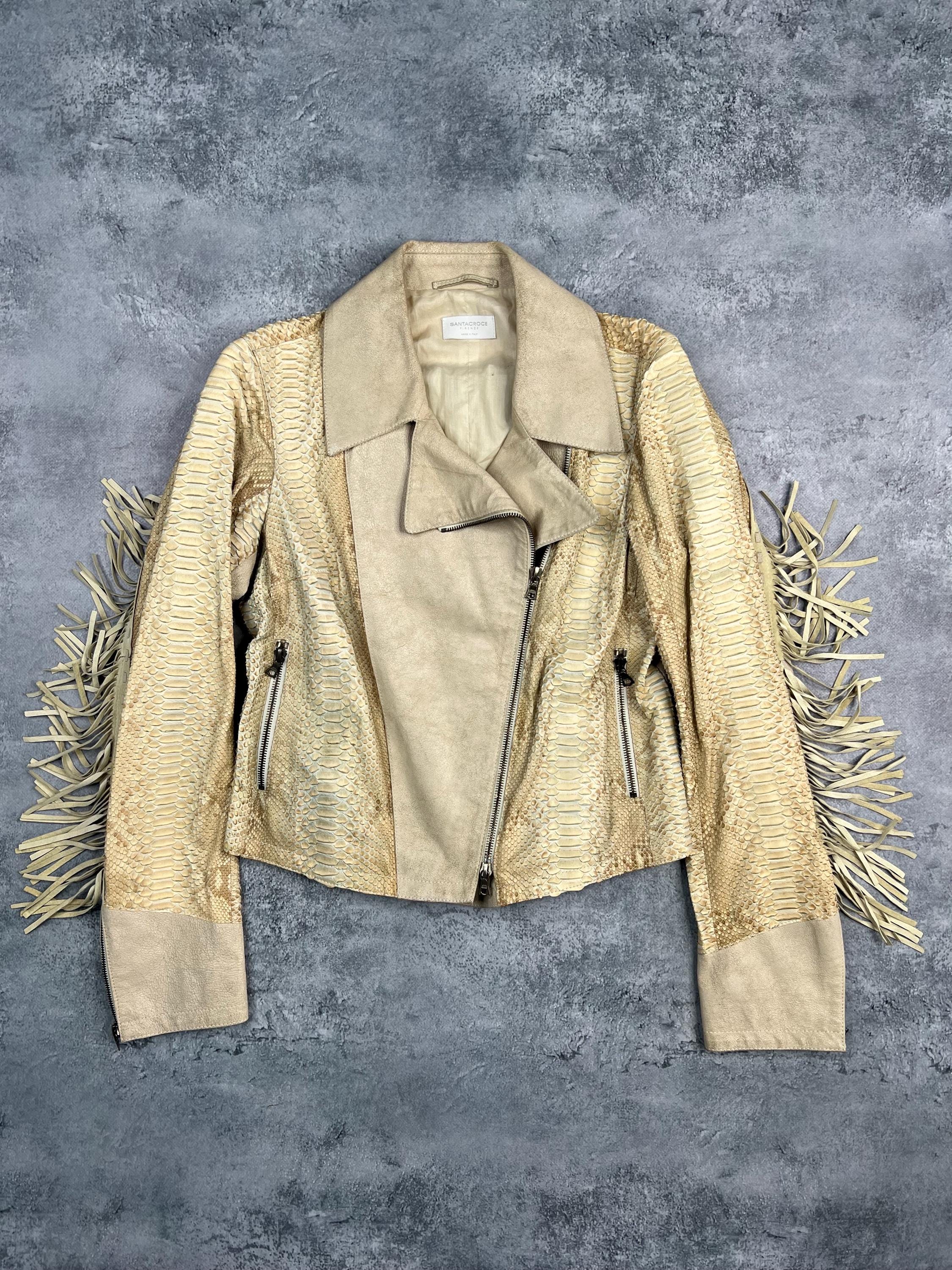 SANTACROCE SMAKE SKIN レザージャケット SANTACROCE SMAKE SKIN