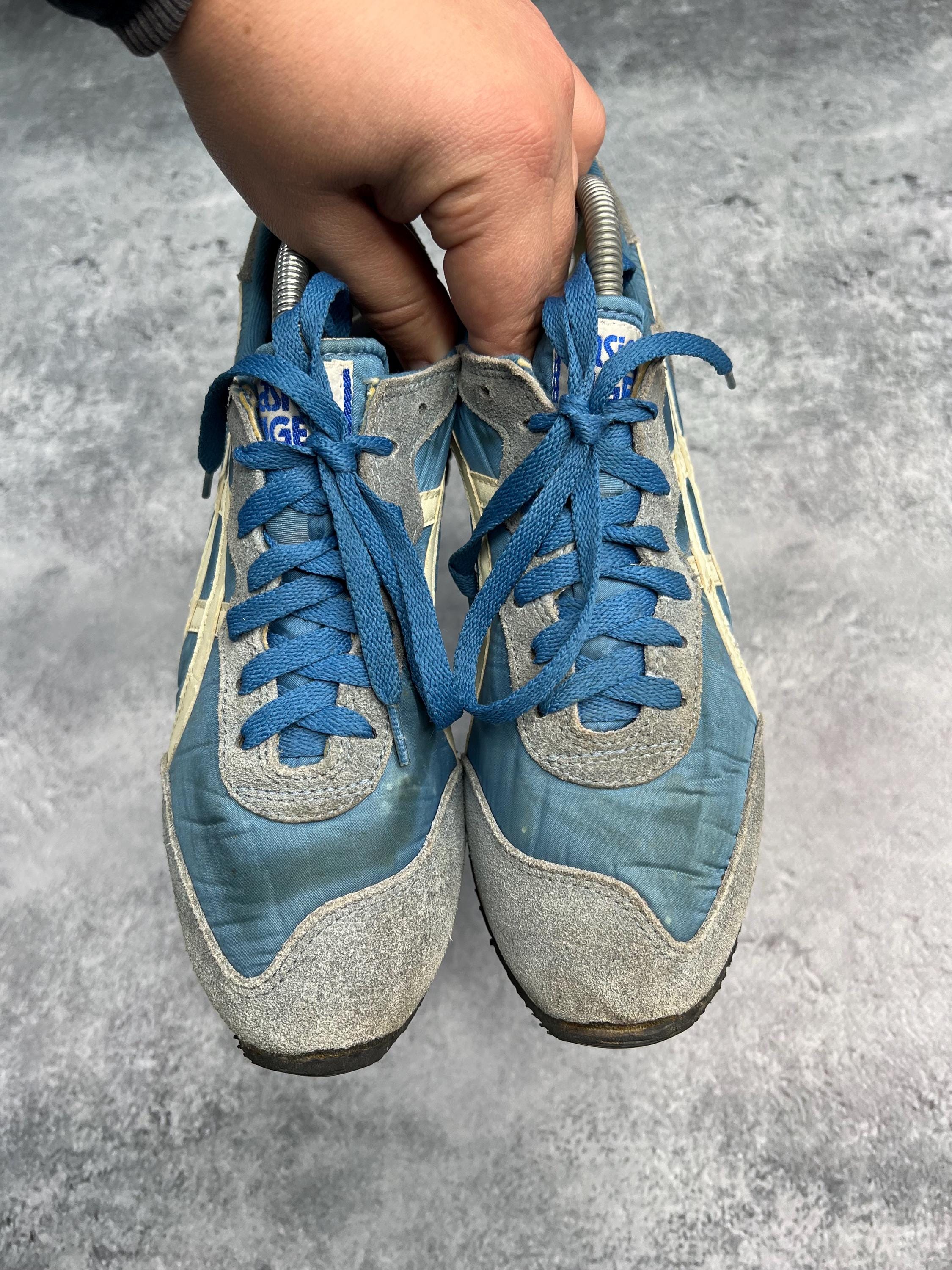 Vintage Y2K ASICS GEL Skateboarding Shoes Men\'s 10.5‎ Navy Suede Green Stripes Vintage 80 main image 3