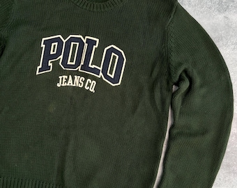 Vintage Polo Ralph Lauren Made in Hong Kong Knit Sweater 90s Size XXL