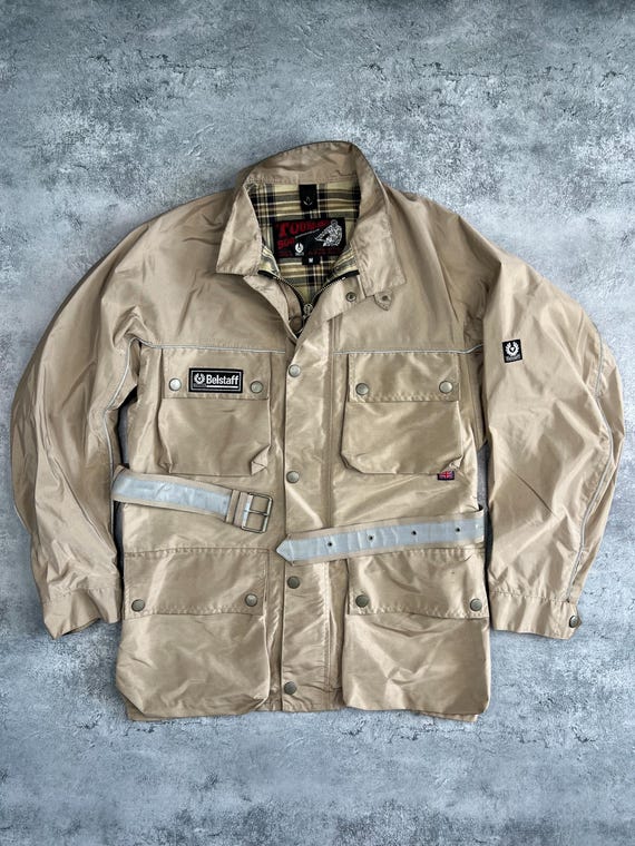 Belstaff Tourmaster 500 Belted Rider Motorcycle Bike Light Jacket
