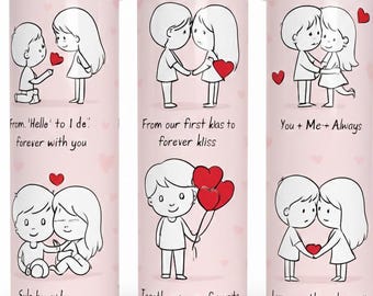 Romantic Couple Love Story Tumbler Wrap (Digital Download)