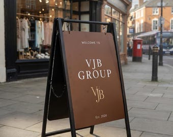 Custom, A-Frame Board, Sidewalk Display, Double-Sided Sign, Outdoor Signage, Cafe & Shop, Salon Decor, Personalized Sign, Menu Board