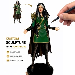 Custom Figurine from Photo, Personalized Sculpture, Handmade Custom Statue, Custom Action Figure, Portrait Figurine, Unique Gift